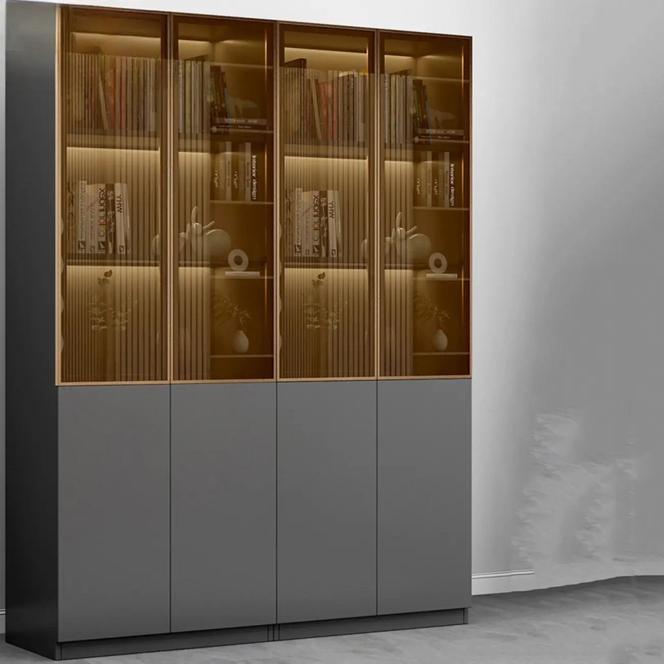 Modern Wooden Display Cabinets with Shelves Image - 29 | homeyfad