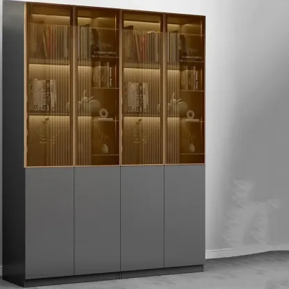 Modern Wooden Display Cabinets with Shelves Image - 29