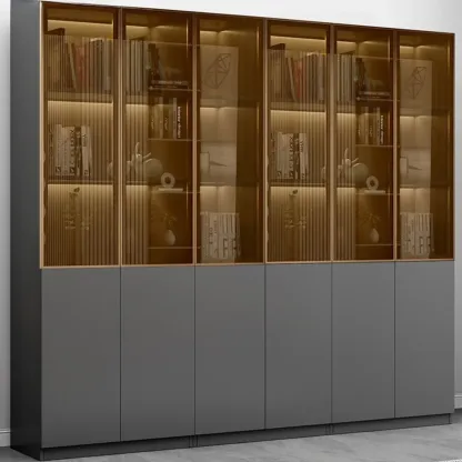 Modern Wooden Display Cabinets with Shelves Image - 31