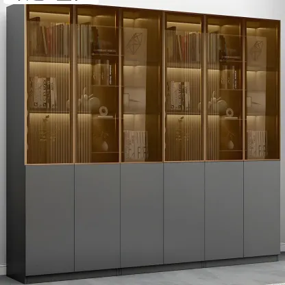 Modern Wooden Display Cabinets with Shelves Image - 33