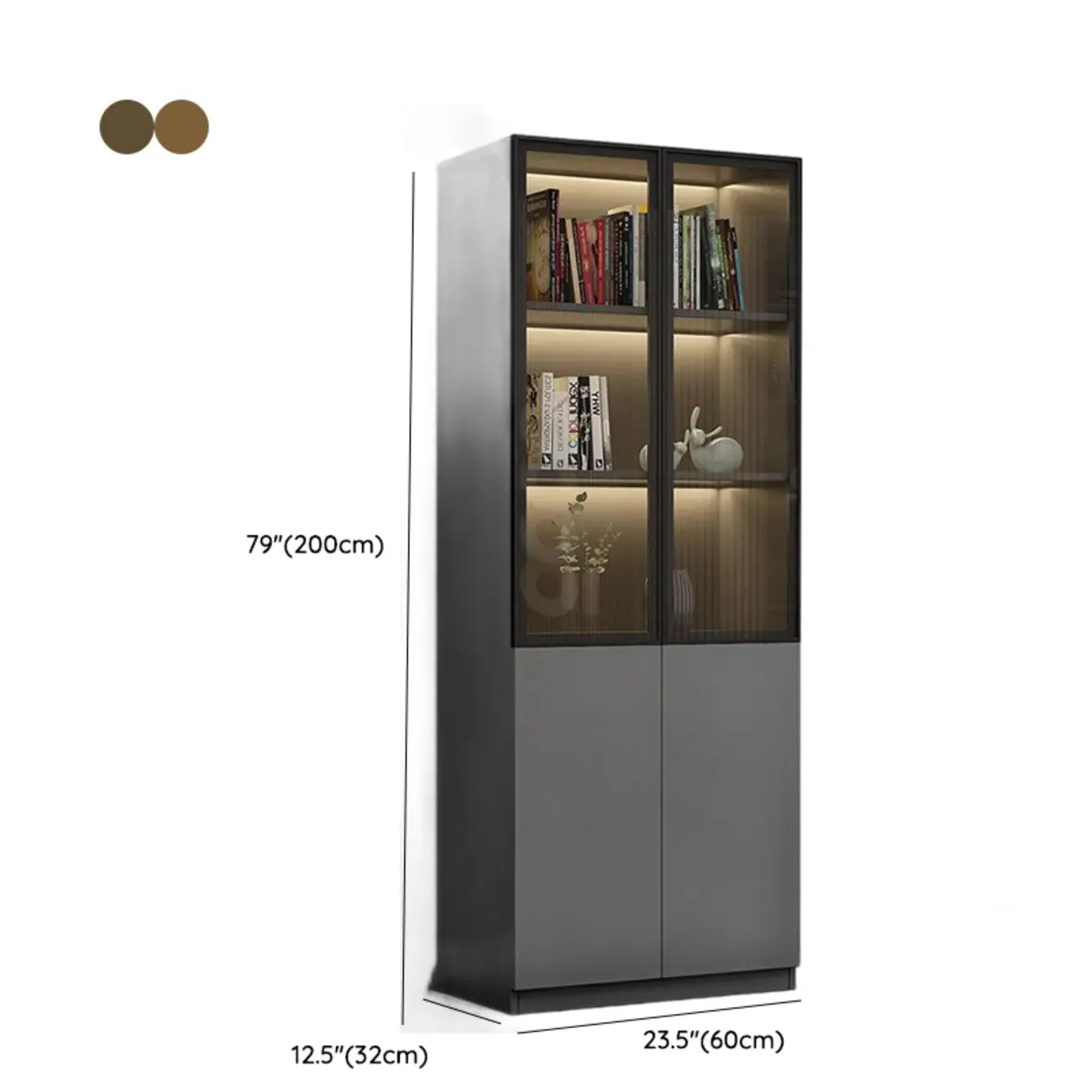 Modern Wooden Display Cabinets with Shelves Image - 8 | homeyfad