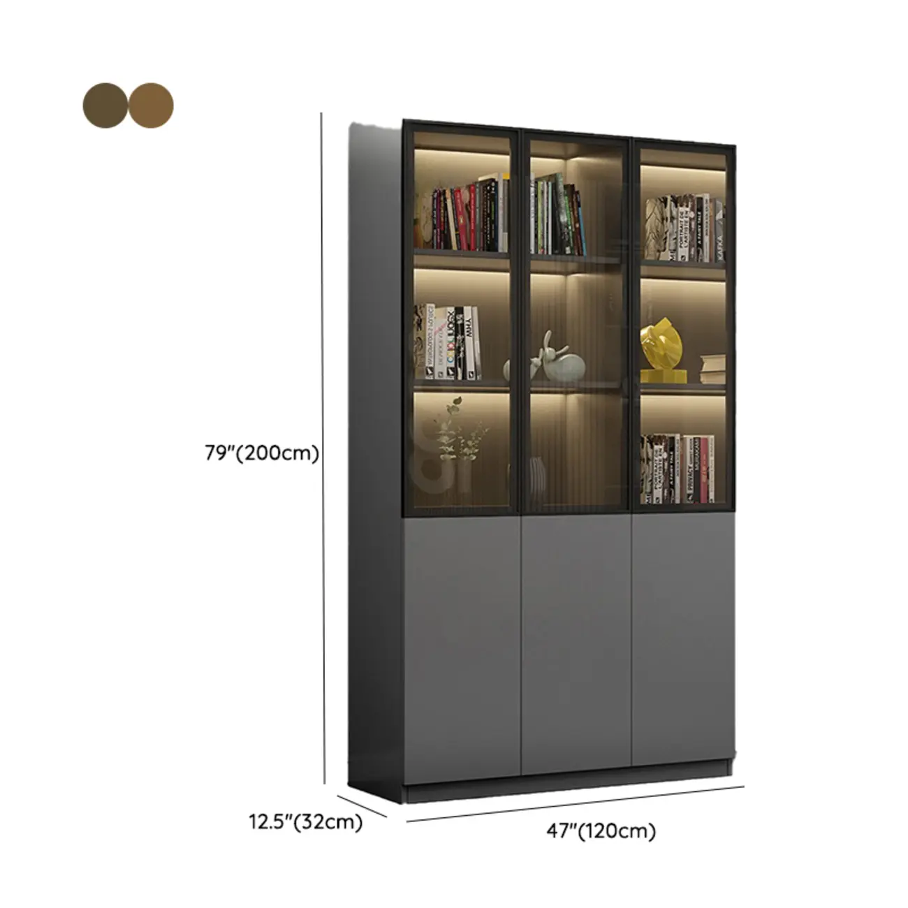 Modern Wooden Display Cabinets with Shelves Image - 11 | homeyfad