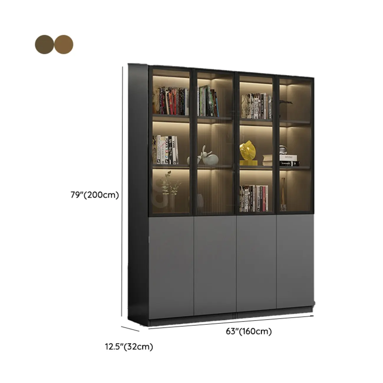 Modern Wooden Display Cabinets with Shelves Image - 12 | homeyfad