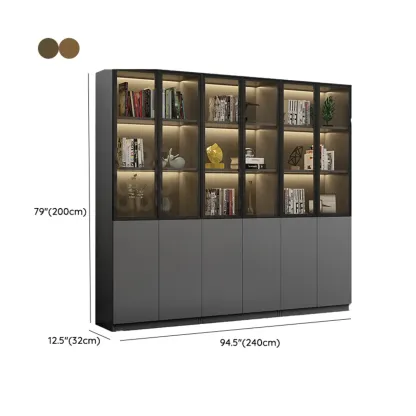 Modern Wooden Display Cabinets with Shelves Image - 14
