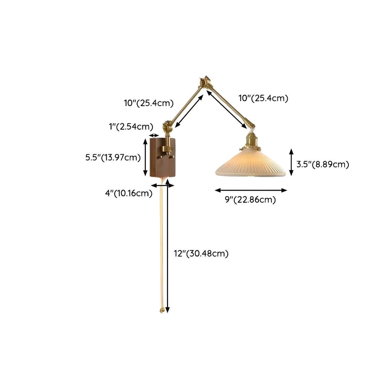 Modern Geometric Walnut Wall Light with LED and Chain Image - 19 | homeyfad