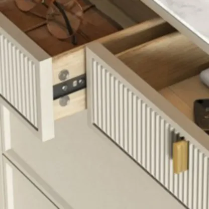 Entryway Off-White Wood Shoe Storage with 2-Drawer Image - 15