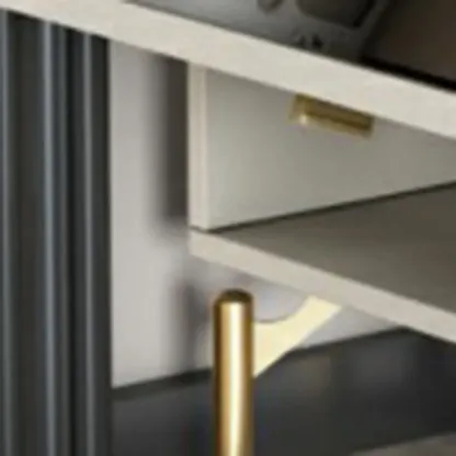 Entryway Off-White Wood Shoe Storage with 2-Drawer Image - 17