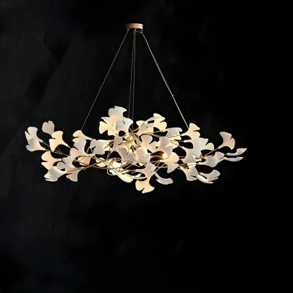 Irregular Gold 6-Light Ceramic Island Pendant Light Image - 4