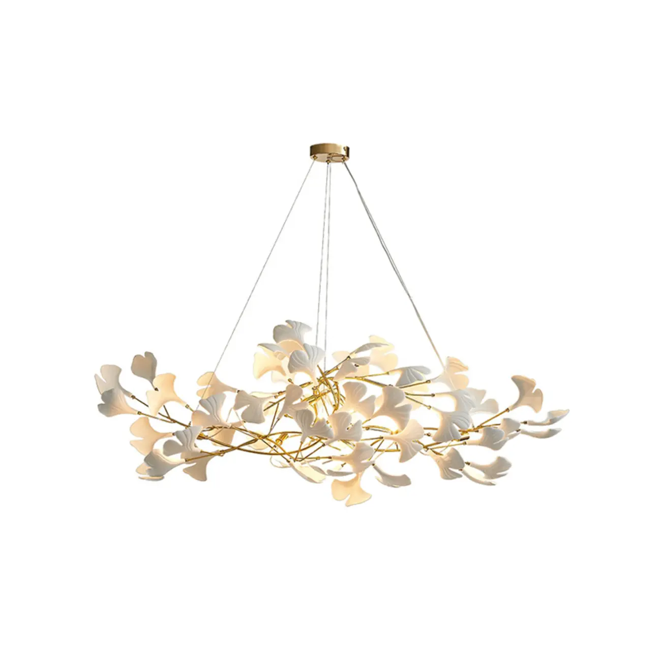 Irregular Gold 6-Light Ceramic Island Pendant Light Image - 6 | homeyfad
