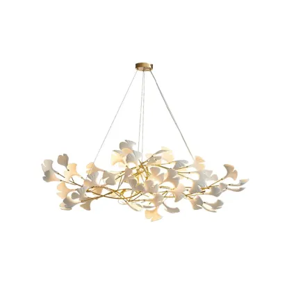 Irregular Gold 6-Light Ceramic Island Pendant Light Image - 6
