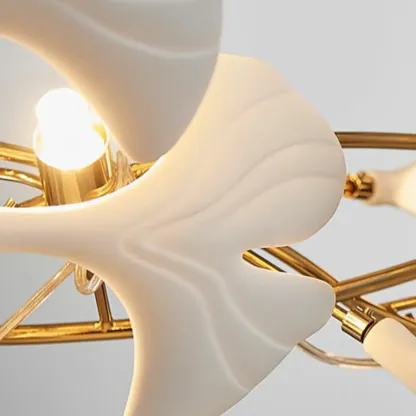 Irregular Gold 6-Light Ceramic Island Pendant Light Image - 7