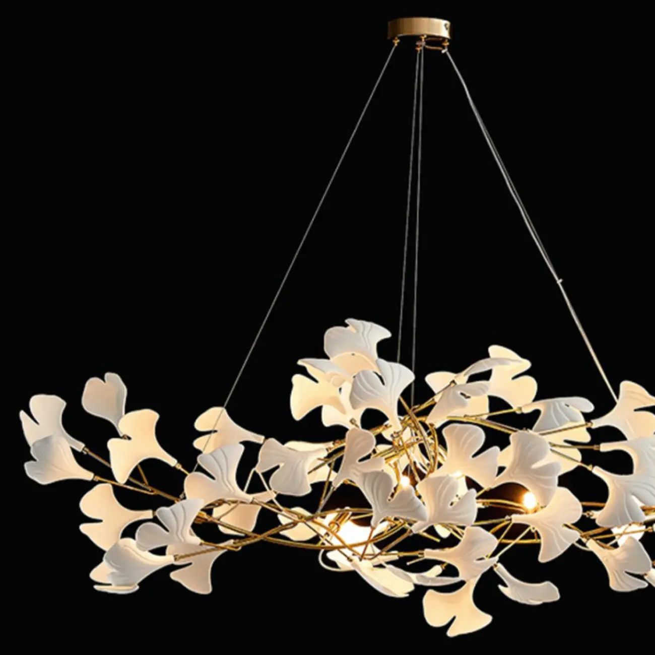 Irregular Gold 6-Light Ceramic Island Pendant Light Image - 8 | homeyfad
