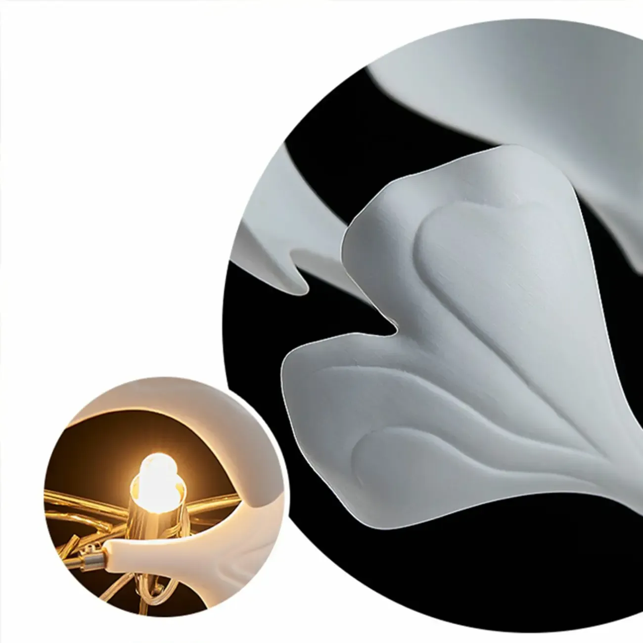 Irregular Gold 6-Light Ceramic Island Pendant Light Image - 10