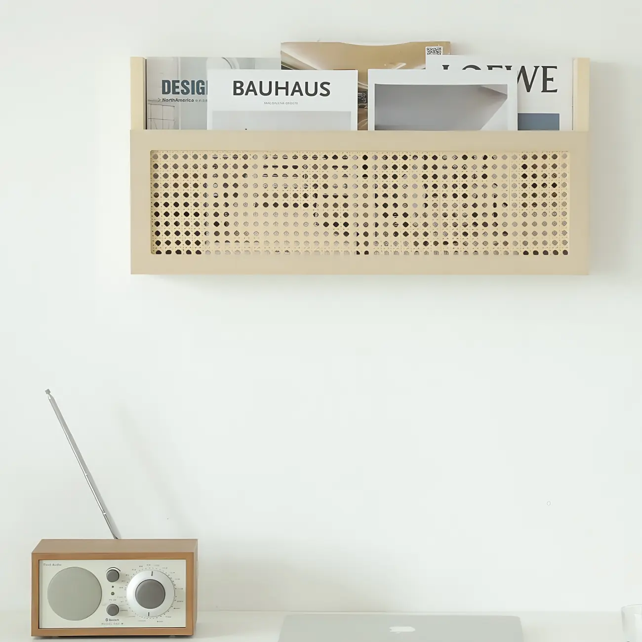 Simple Natural Wooden Open Back Wall-Mounted Bookshelves Image - 1 | homeyfad