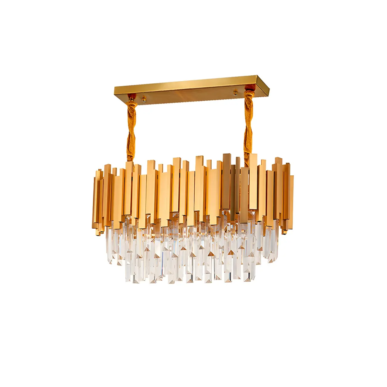 Orange Crystal LED Chandelier for Kitchen Island Image - 5 | homeyfad