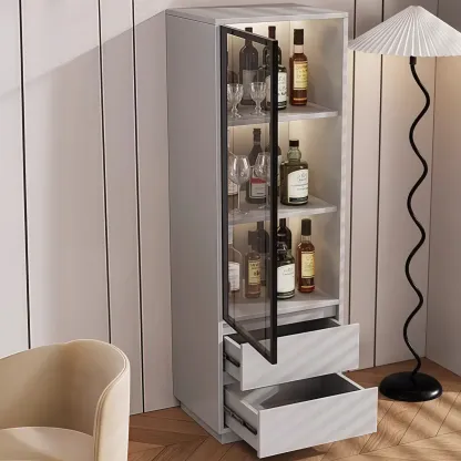 Standard Manufactured Wood Display Stand with Drawer Image - 8