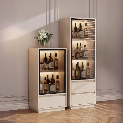 Standard Manufactured Wood Display Stand with Drawer Image - 2