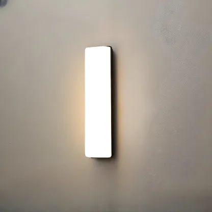 Minimalist Sleek LED Vanity Light with Glass Shade for Bathroom Image - 17