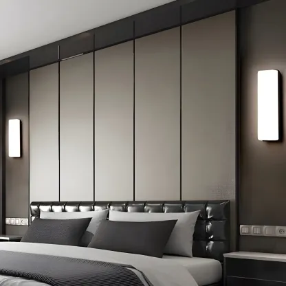 Minimalist Sleek LED Vanity Light with Glass Shade for Bathroom Image - 2