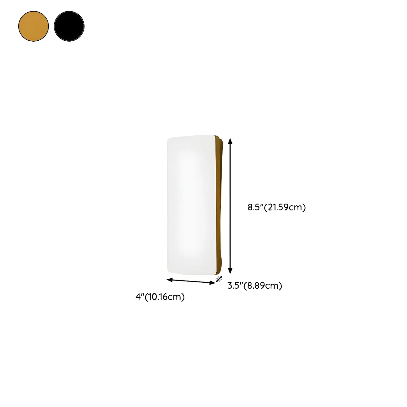 Minimalist Sleek LED Vanity Light with Glass Shade for Bathroom #size | homeyfad