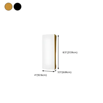 Minimalist Sleek LED Vanity Light with Glass Shade for Bathroom #size