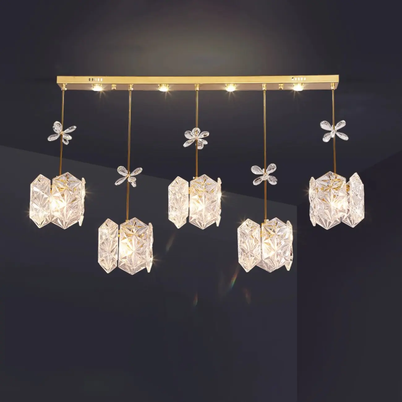 Elegant Gold Glass Pendant Light for Kitchen Island Image - 18 | homeyfad