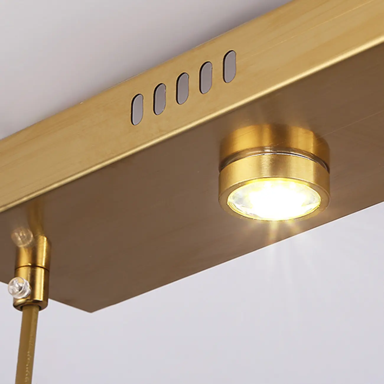 Elegant Gold Glass Pendant Light for Kitchen Island Image - 23 | homeyfad