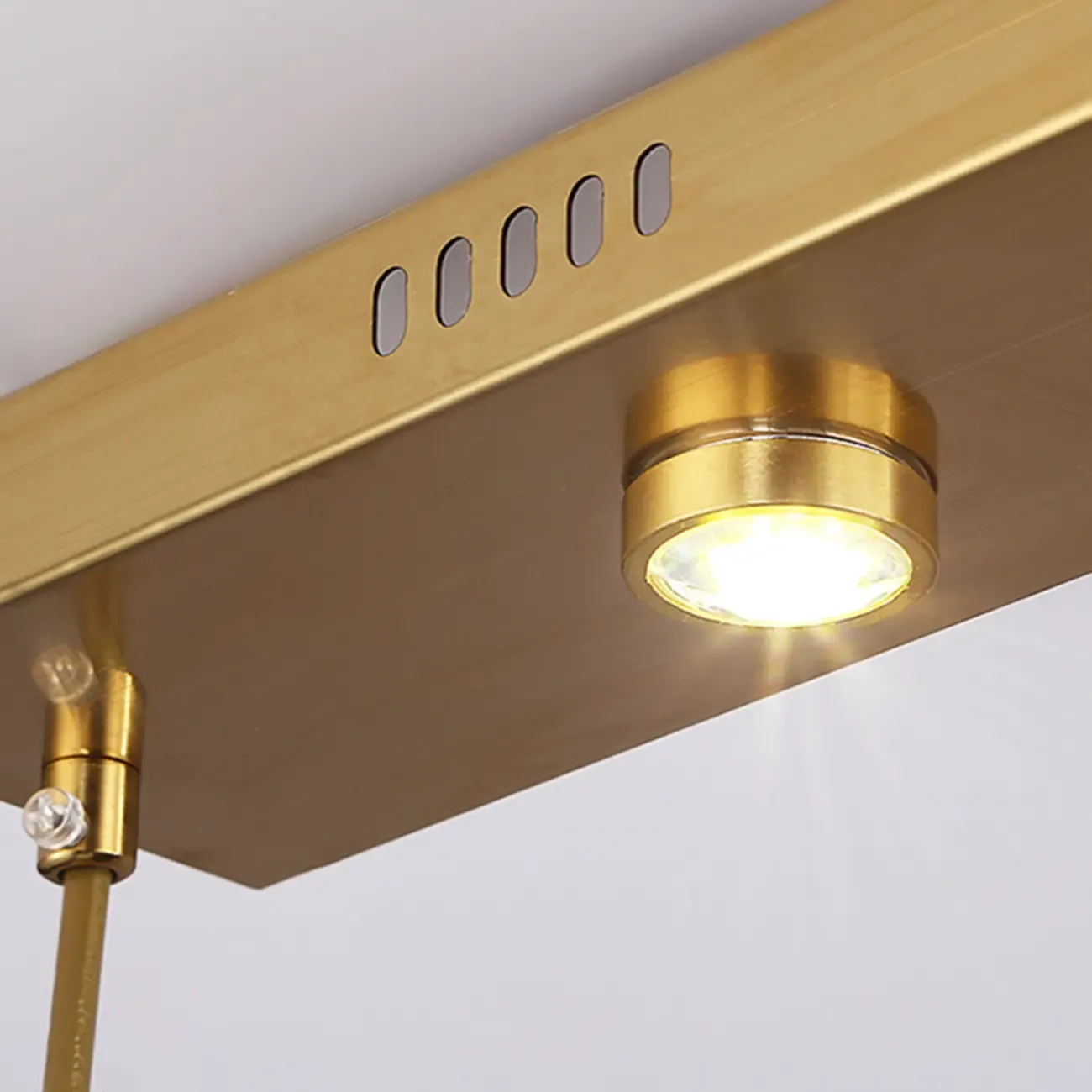 Elegant Gold Glass Pendant Light for Kitchen Island Image - 23