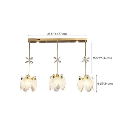 Elegant Gold Glass Pendant Light for Kitchen Island Image - 25