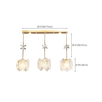 Elegant Gold Glass Pendant Light for Kitchen Island Image - 26