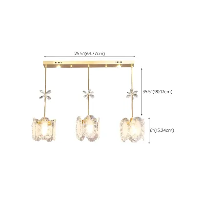 Elegant Gold Glass Pendant Light for Kitchen Island Image - 27