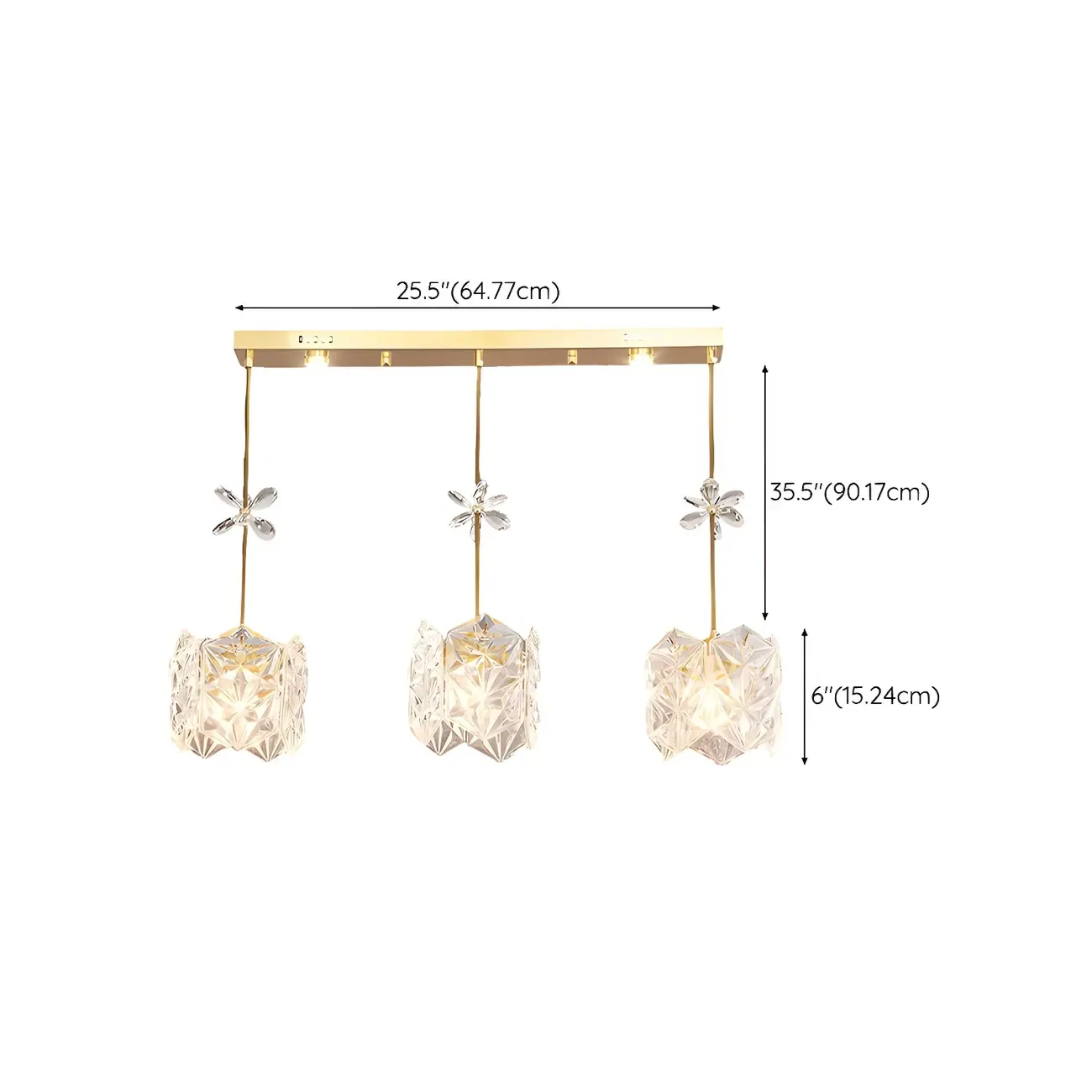 Elegant Gold Glass Pendant Light for Kitchen Island Image - 28