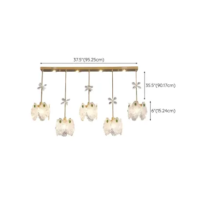 Elegant Gold Glass Pendant Light for Kitchen Island Image - 30