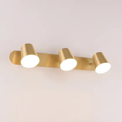 Geometric Dimmable Black Vanity Light  with 3-Light