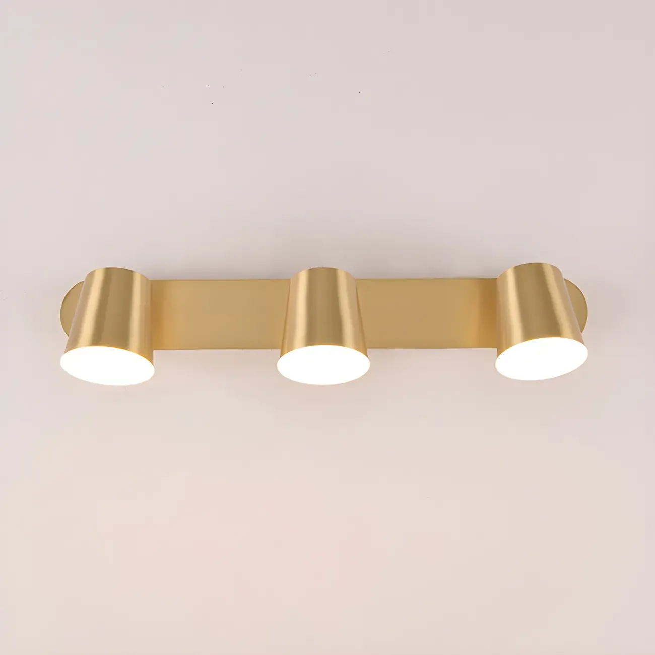 Geometric Dimmable Black Vanity Light  with 3-Light