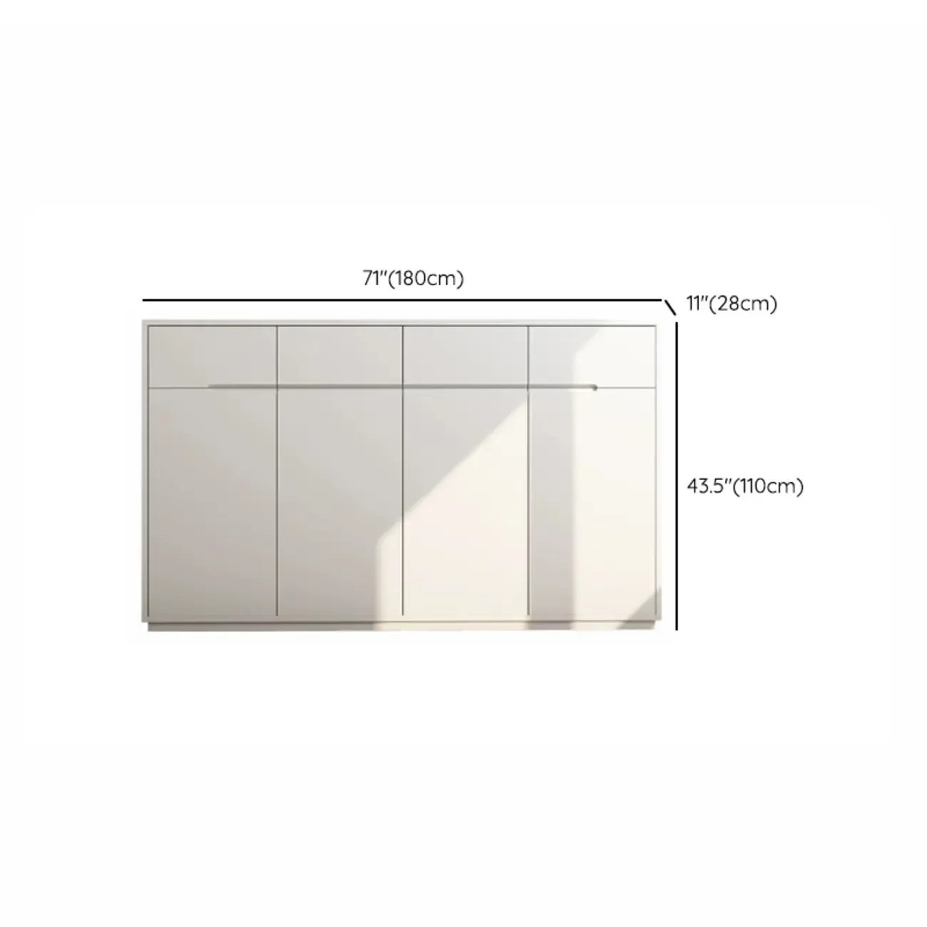 Trendy Large White Wood Hallway Shoe Cabinet Image - 18