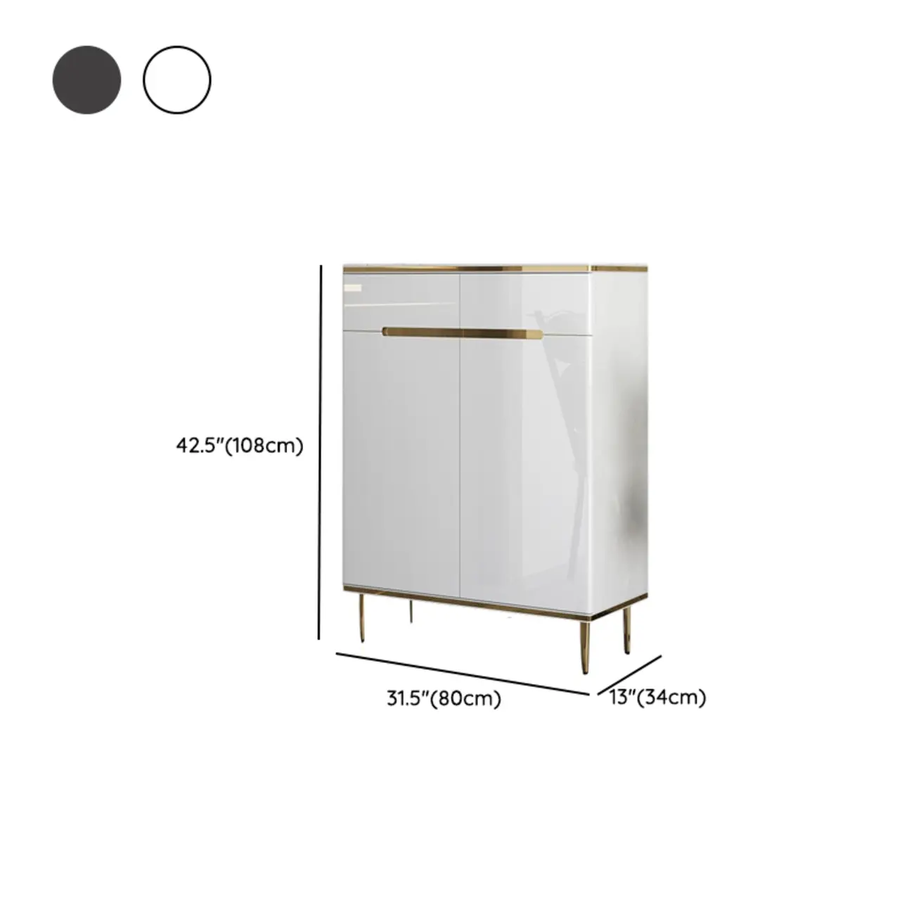 Glam Grey Solid Wood Entryway Shoe Storage Cabinet #size | homeyfad