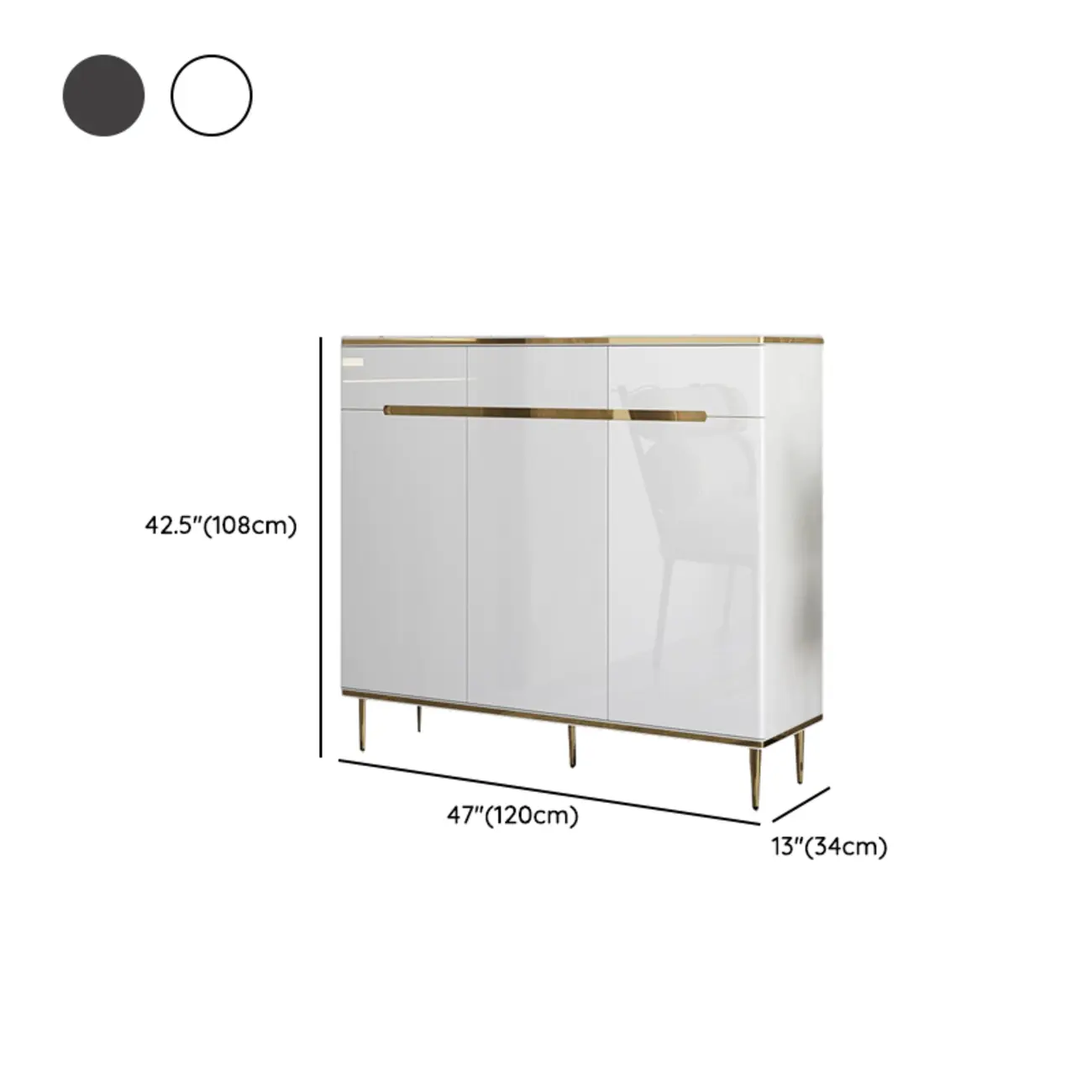 Glam Grey Solid Wood Entryway Shoe Storage Cabinet Image - 22 | homeyfad