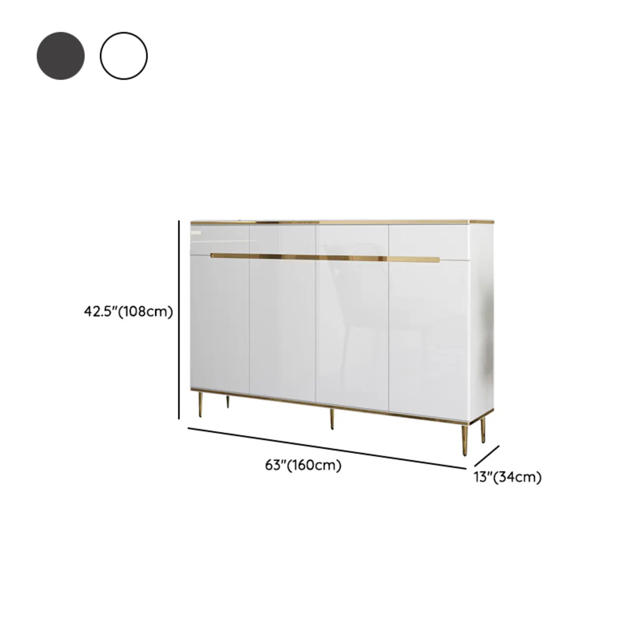 Glam Grey Solid Wood Entryway Shoe Storage Cabinet Image - 24 | homeyfad