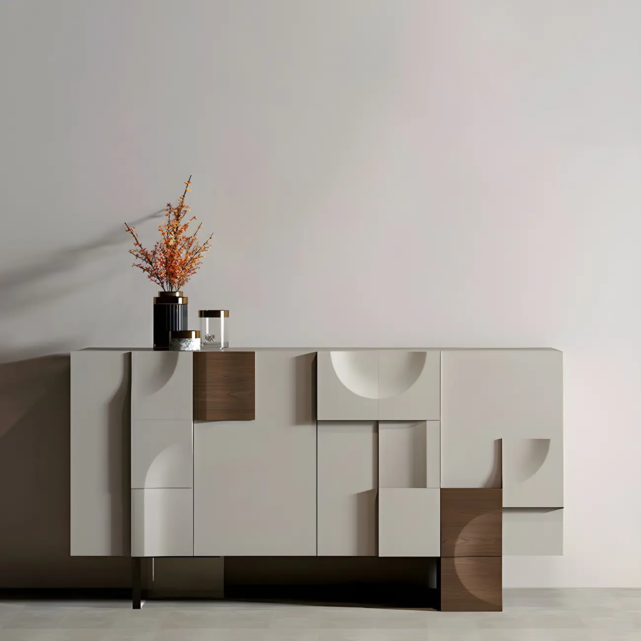 Artistic Cream Solid Wood Shoe Storage Cabinet Image - 2 | homeyfad