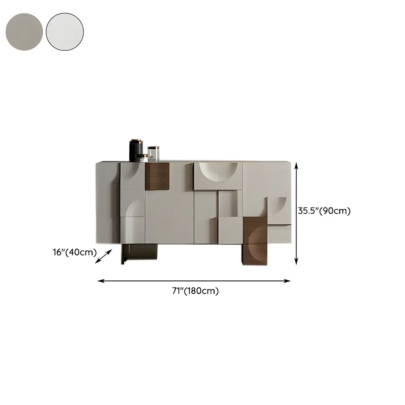 Artistic Cream Solid Wood Shoe Storage Cabinet Image - 15