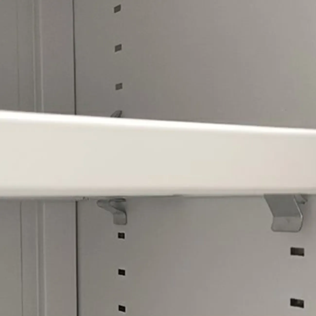 Modern White-Gray Metal Hallway Shoe Storage Cabinet Image - 10