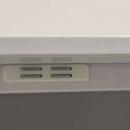 Modern White-Gray Metal Hallway Shoe Storage Cabinet Image - 11