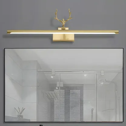 Modern Gold Antler Linear LED Bathroom Vanity Lights Image - 3