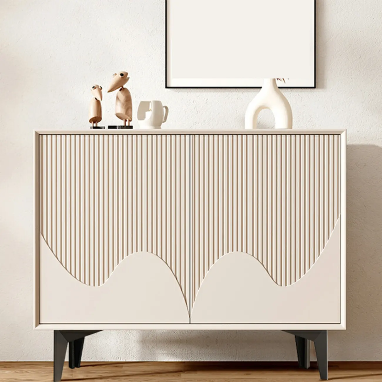 Hallway White Wood Shoe Cabinet with Slate Image - 3 | homeyfad