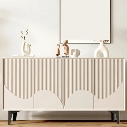 Hallway White Wood Shoe Cabinet with Slate Image - 5