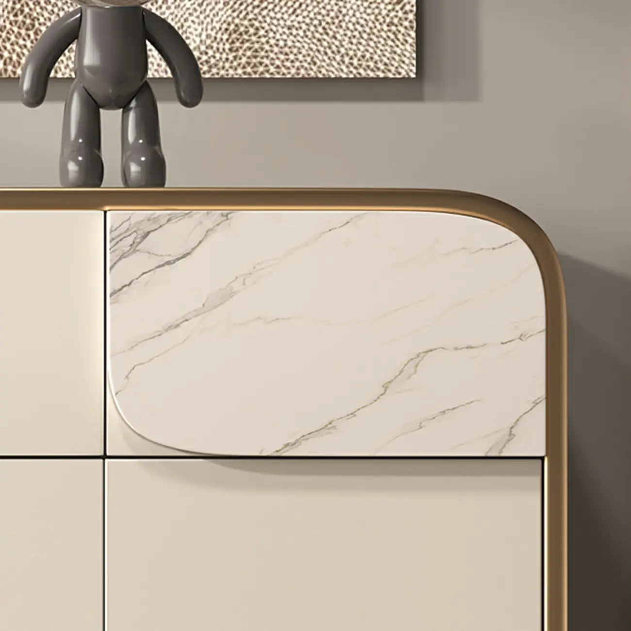 White Solid Wood Shoe Cabinet with Drawers for Entryway Image - 7 | homeyfad