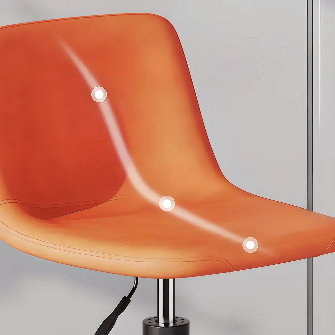 Adjustable Leather Bucket Swivel Bar Stools Image - 8