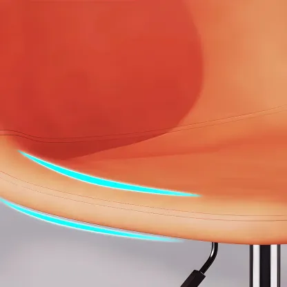 Adjustable Leather Bucket Swivel Bar Stools Image - 10