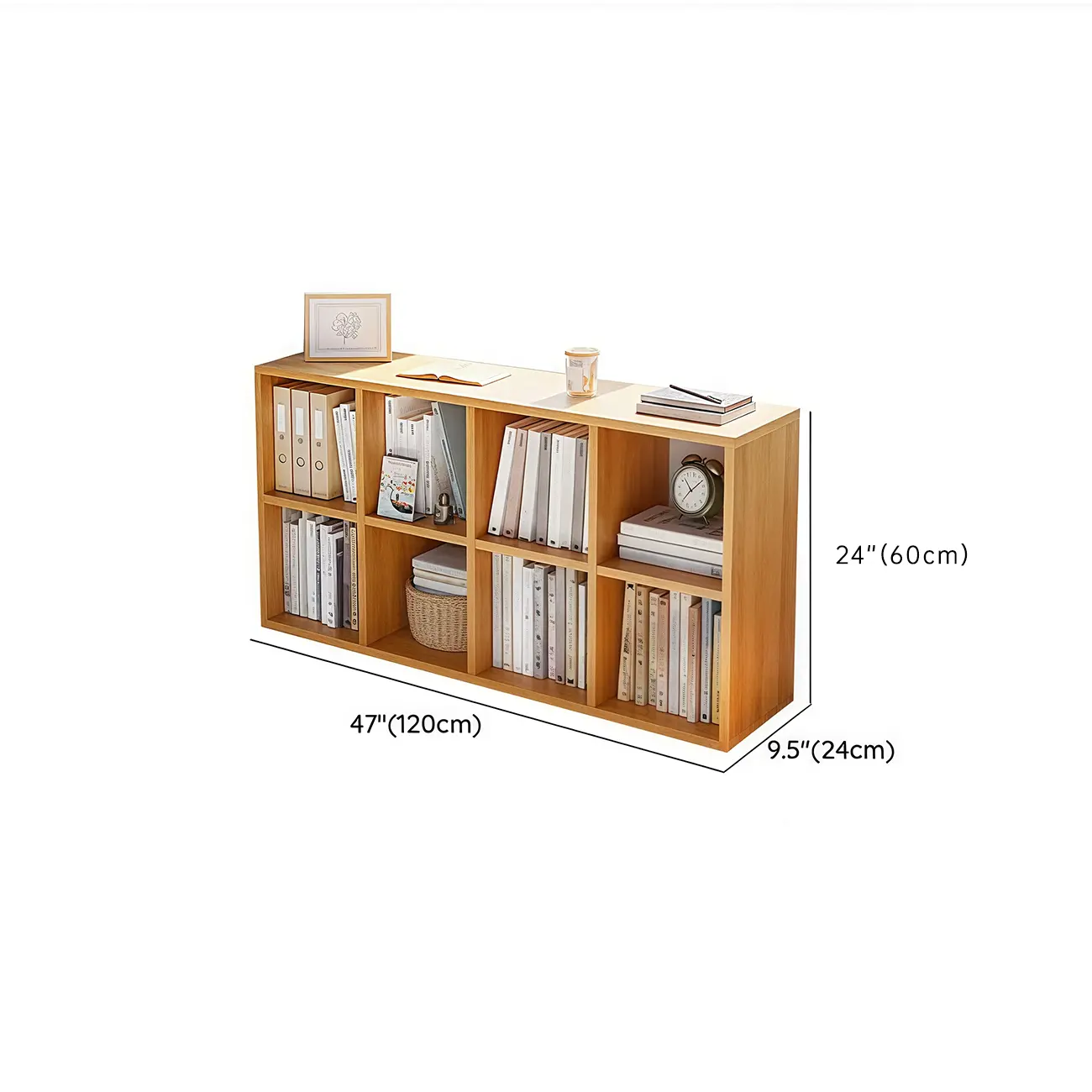 Casual White Wood Cube Horizontal Bookcase Image - 17 | homeyfad